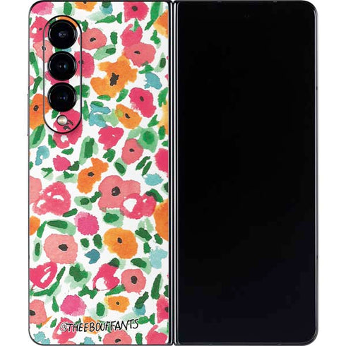 Bouffants and Broken Hearts Watercolor Floral Galaxy Z Fold4 5G Skin